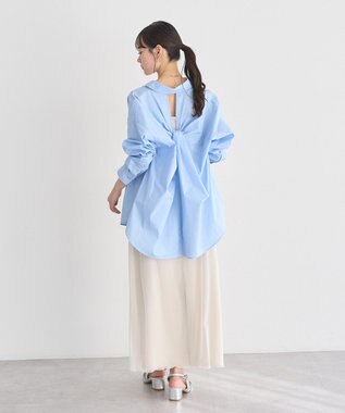 earth music&ecology バックツイストオーバーシャツ Sax