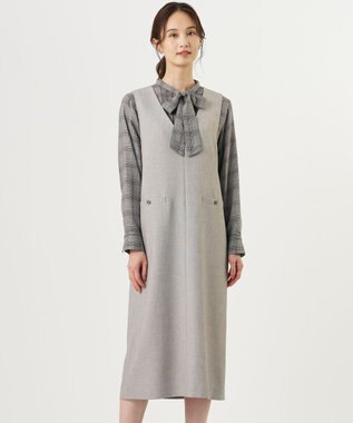 J.PRESS LADIES L MULTI DRY クロス ワンピース