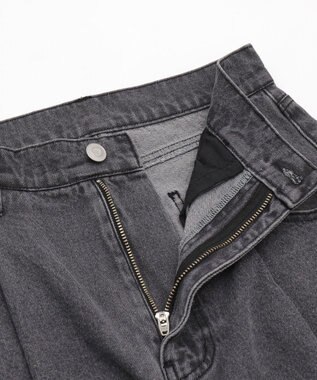 WEGO モチーフデニムタックパンツ デニムブラック