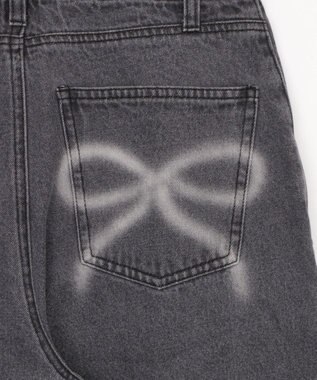 WEGO モチーフデニムタックパンツ デニムブラック