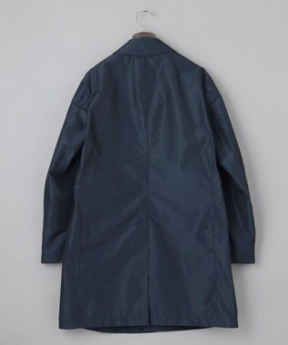 GOTAIRIKU メランジシャンブレー ステンカラーコート ネイビー系