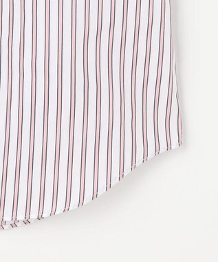 JOSEPH ABBOUD 【キングサイズ・ストレッチ・イージーケア・JAPANファブリック】ストライプストレッチ シャツ ローズ系1