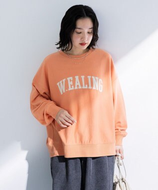 Green Parks 刺しゅうロゴ裏毛プルオーバー Orange