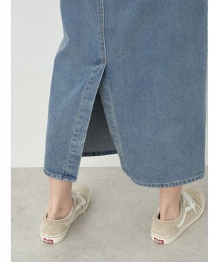 earth music&ecology デニムナロースカート Medium Indigo