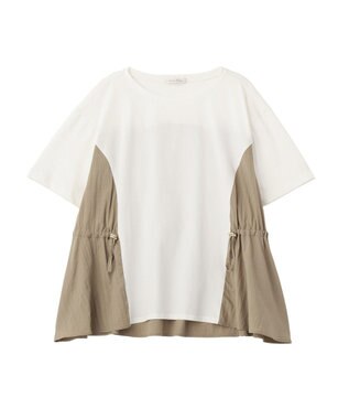 Green Parks 異素材ドッキングプルオーバー White