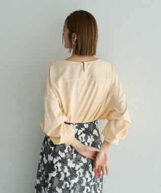 YECCA VECCA 2wayボリューム袖ブラウス Pink Beige