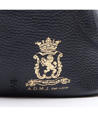 A.D.M.J. 【牛革】ノーブルファスナートート25cm(Dカン＋) NAVY