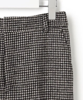 23区 L ループミックスツイード ワイド パンツ モノトーン