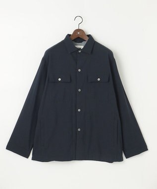 JOSEPH ABBOUD 【キングサイズ・オーガニックコットン】ドライサッカー ブルゾン ネイビー系