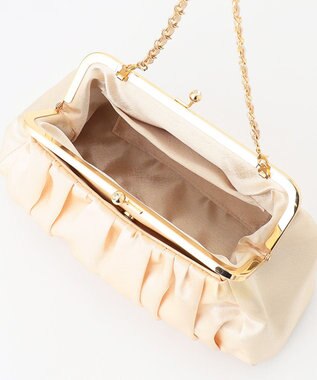 ANY SIS 【2WAY】サテンギャザーパーティ バッグ ゴールド系