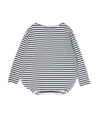 Green Parks ラウンドボーダーリラックスプルオーバー Navy