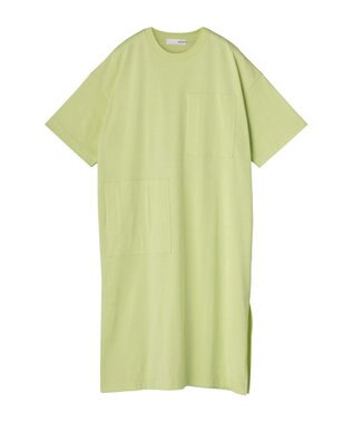 HAAG スマイルコットン SHORT SLEEVE ONEPIECE ワンピース ライム