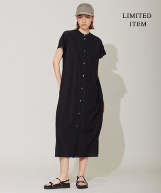 ICB 【WEB限定・洗える】 バンドカラーワンピース ブラック系