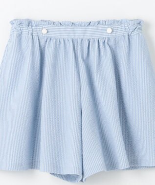 組曲 KIDS 【150-160㎝】サッカーストライプ キュロット サックスブルー