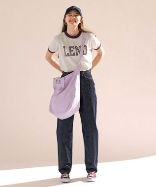 LENO NEWS PAPER BAG CANDY STRIPE / ニュースペーパーバッグ PINK