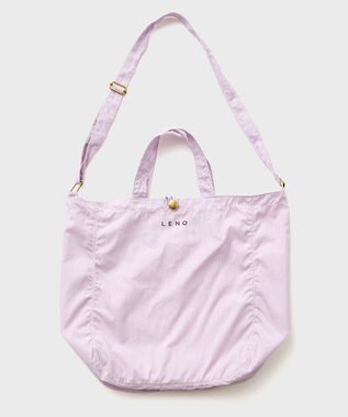 LENO NEWS PAPER BAG CANDY STRIPE / ニュースペーパーバッグ PINK