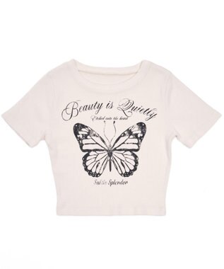 WEGO ヴィンテージウォッシュグラフィックリブT 柄2