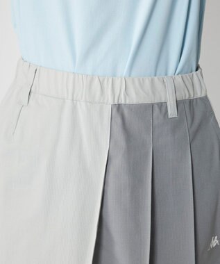 FILA GOLF／marie claire 【Kappa】ハーフプリーツスカート ライトグレー