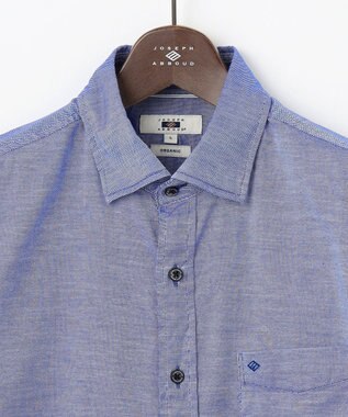JOSEPH ABBOUD 【オリジナルオーガニック使用】JOE COTTON ストレッチオックス シャツ サックスブルー系