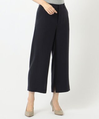 J.PRESS LADIES 【洗える】リラクシオンツイル パンツ ネイビー系