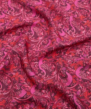 LIBERTY. ゼフィリーヌ 70x70 シルク スカーフ ピンク