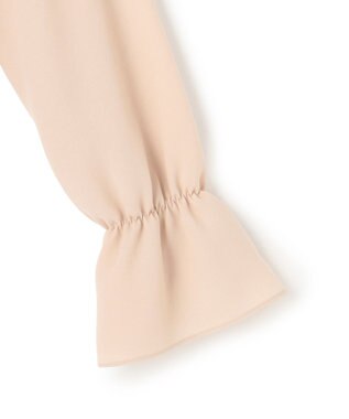 BEIGE， 【WEB限定・洗える】CLARION / バンドカラーフリルブラウス Beige