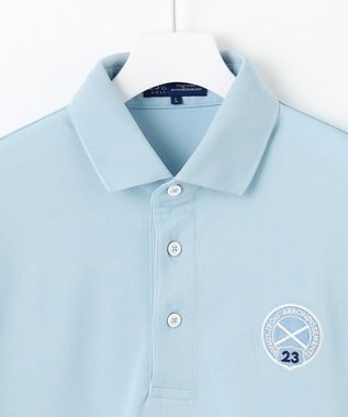 23区GOLF 【MEN】カラバリ豊富な半袖ポロシャツ サックスブルー系