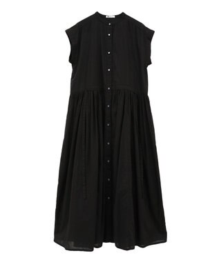 CRAFT STANDARD BOUTIQUE インド綿フレンチスリーブワンピース Black