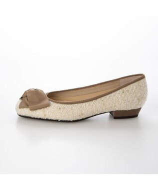 Riz raffinee <Riz raffinee>グログランリボンバレエパンプス アイボリーキジ