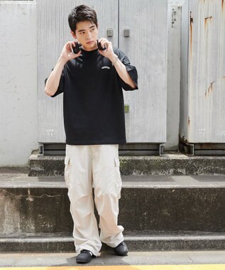 WEGO 【ユニセックス着用ITEM】ストレートロゴプリントT（SS） ブラック