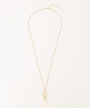 組曲 パールライクオーバルライン ネックレス ゴールド系