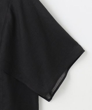 自由区 【WEB限定・接触冷感・洗える】シアーラミーローンイレギュラーヘムスリーブ ブラウス セピア