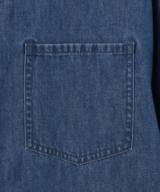 23区 【洗える】23区DENIM ライトダンガリー シャツ ワンピース インディゴ