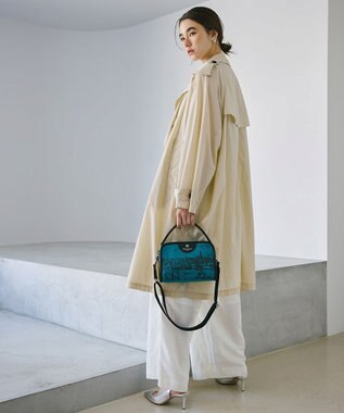 TOPKAPI 【TREASURE TOPKAPI】キャンバス プリント ワンハンドル ショルダーバッグ ターコイズブルー