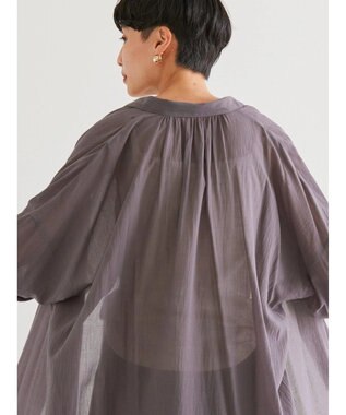 AMERICAN HOLIC シアーＢＩＧシルエットシャツチュニック Charcoal Gray