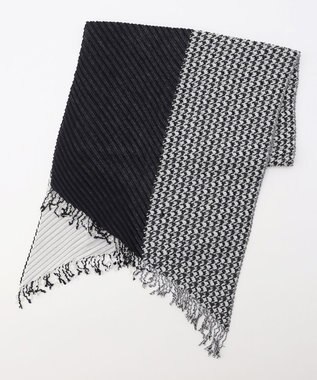 新色【上質素材】シルクカシミヤ　 千鳥パターンプリーツ