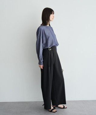 YECCA VECCA 2wayボリューム袖ブラウス Navy