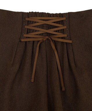 earth music&ecology バックレースアップショートパンツ Brown