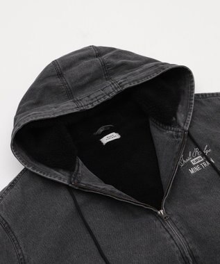 WEGO 【ユニセックス着用ITEM/MLサイズ展開】ワーカーズボアフードブルゾン デニムブラックソノタ