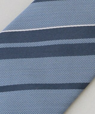 GOTAIRIKU  GOTAIRIKU別注【日本製】シルク ネクタイ_レジメンタル柄 サックスブルー×ブルー