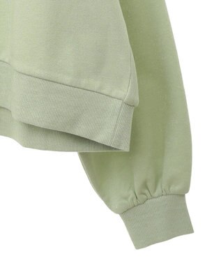 Green Parks ショート丈ラメ裏毛ボートネックプルオーバー Green
