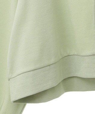 Green Parks ショート丈ラメ裏毛ボートネックプルオーバー Green