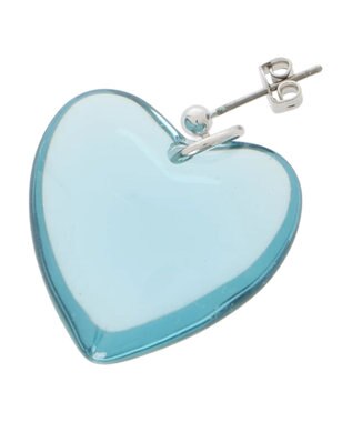 Green Parks ・ＨＡＬＦ　ＴＩＭＥ　クリアハートピアス Blue