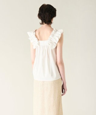 GRACE CONTINENTAL ショルダーフリルトップ ホワイト