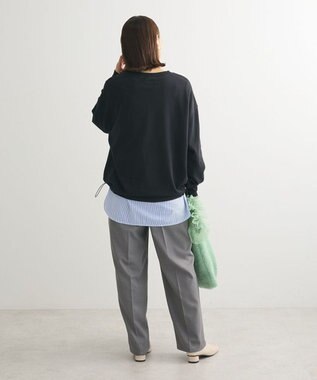 Green Parks ドロストミニ裏毛プルオーバー Black