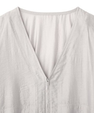 Green Parks シアーＺＩＰＶネックブルゾン Gray