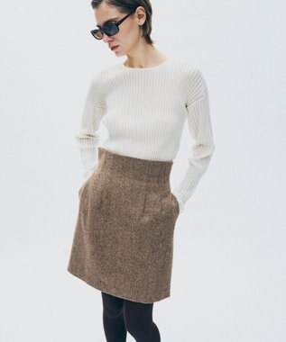 uncrave シアーストライプニット クルーネックトップス オフ