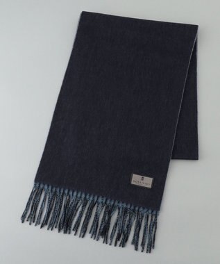 GOTAIRIKU 【カシミヤ混】リバーシブルマフラー ネイビー系