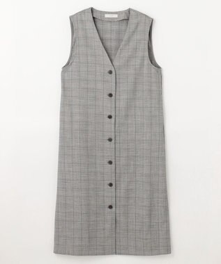  【2WAY・洗える】Vネック ジレワンピース