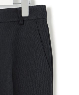 23区 【洗える】ウールライクカルゼ テーパード パンツ ネイビー系